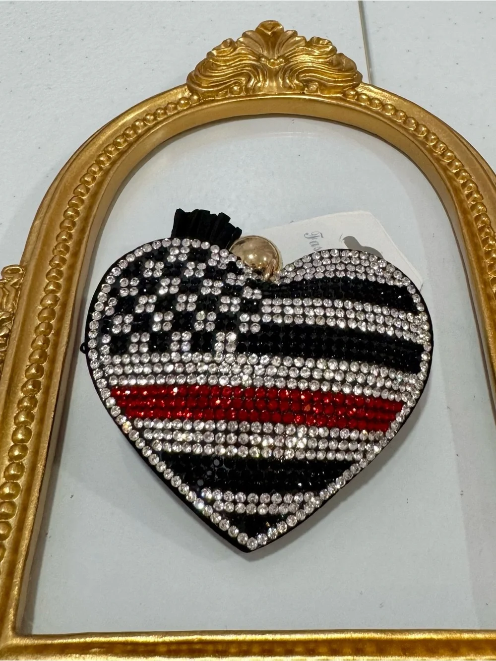 New Firemen Heart Keychain/Bag Charm